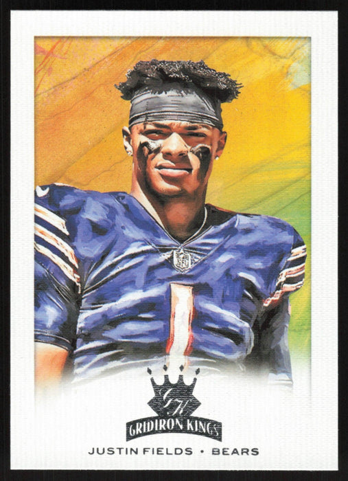 Justin Fields 2021 Panini Chronicles Gridiron Kings # GK-4 RC Chicago Bears - Collectible Craze America