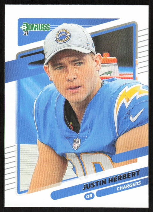 Justin Herbert 2021 Donruss Football # 70 Los Angeles Chargers Image Variation Base - Collectible Craze America