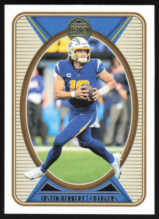 Justin Herbert 2022 Panini Legacy Football Base # 48 Los Angeles Chargers - Collectible Craze America