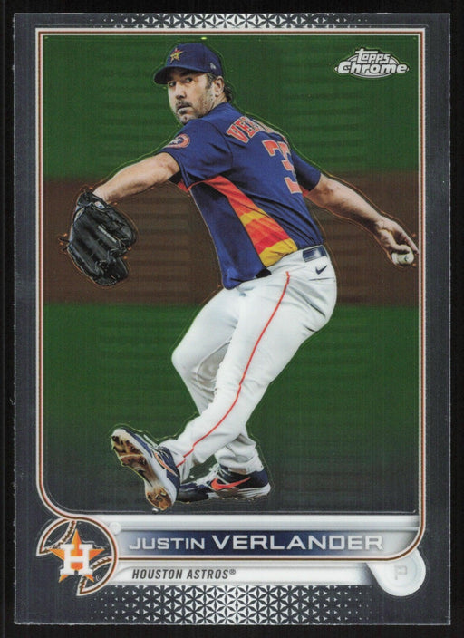 Justin Verlander 2022 Topps Chrome Baseball # 87 Houston Astros Base - Collectible Craze America