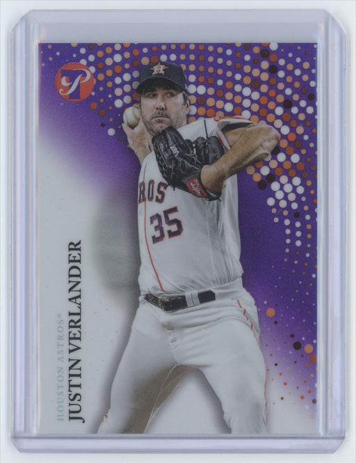 Justin Verlander 2022 Topps Pristine # 176 Purple Refractor 43/99 Houston Astros - Collectible Craze America