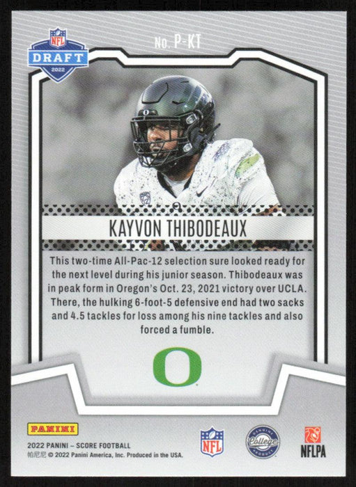 Kayvon Thibodeaux 2022 Panini Score Football # P-KT RC PROtential Oregon Ducks - Collectible Craze America
