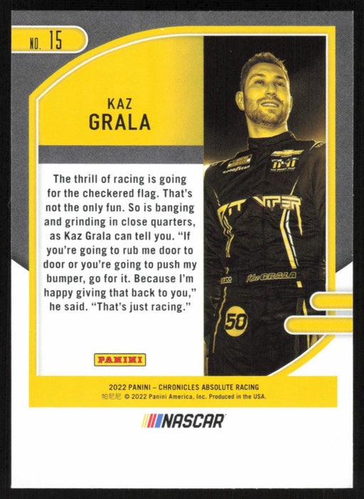 Kaz Grala 2022 Panini Chronicles Racing Absolute # 15 - Collectible Craze America