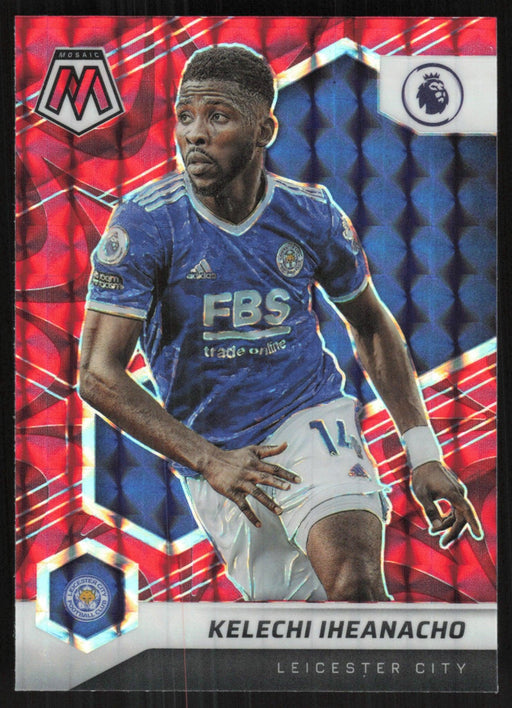 Kelechi Iheanacho 2021 Panini Mosaic Premier League # 26 Red Prizm Leicester City - Collectible Craze America