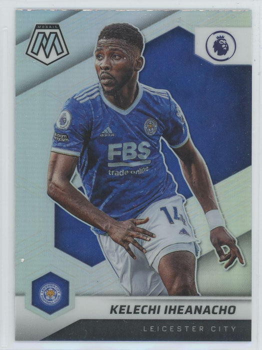 Kelechi Iheanacho 2021 Panini Mosaic Premier League # 26 Silver Prizm Leicester City - Collectible Craze America