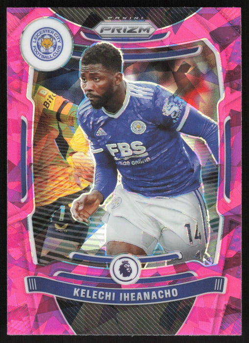 Kelechi Iheanacho 2021 Panini Prizm Premier League # 29 Pink Ice Leicester City - Collectible Craze America