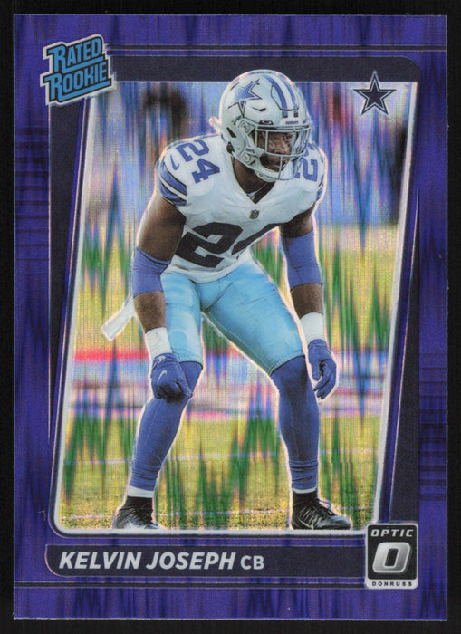 Kelvin Joseph 2021 Donruss Optic Rated Rookie # 250 RC Purple Shock Dallas Cowboys - Collectible Craze America