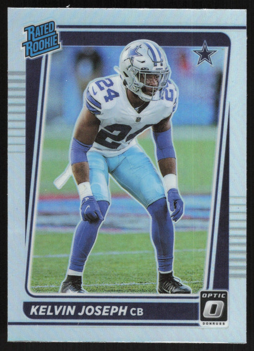 Kelvin Joseph 2021 Donruss Optic Rated Rookie # 250 RC Silver Prizm Dallas Cowboys - Collectible Craze America