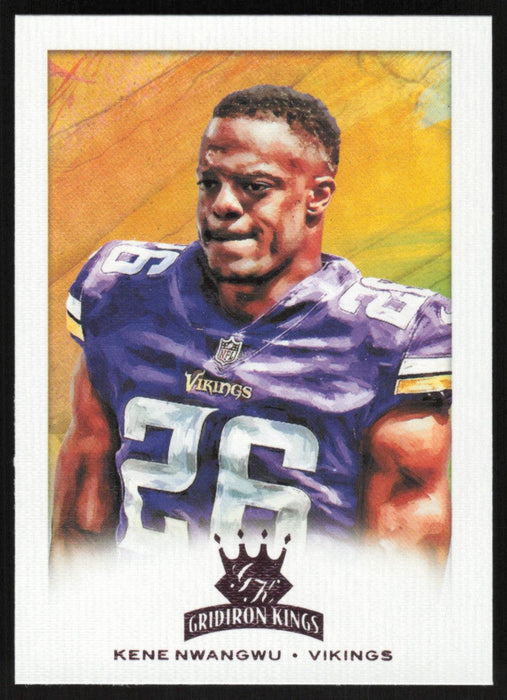 Kene Nwangwu 2021 Panini Chronicles Gridiron Kings # GK-20 RC Pink Minnesota Vikings - Collectible Craze America