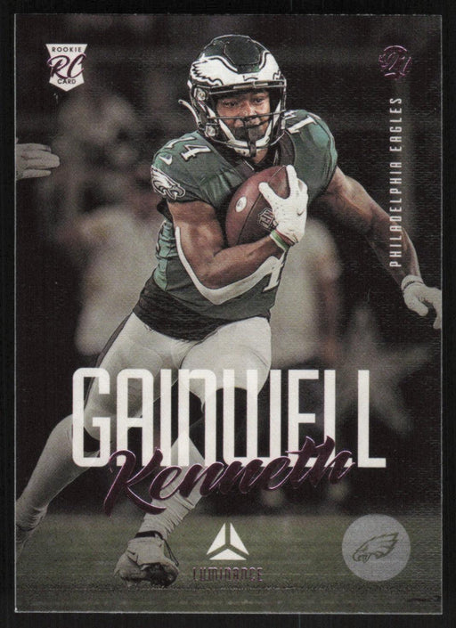 Kenneth Gainwell 2021 Panini Chronicles Luminance # 217 RC Pink Philadelphia Eagles - Collectible Craze America