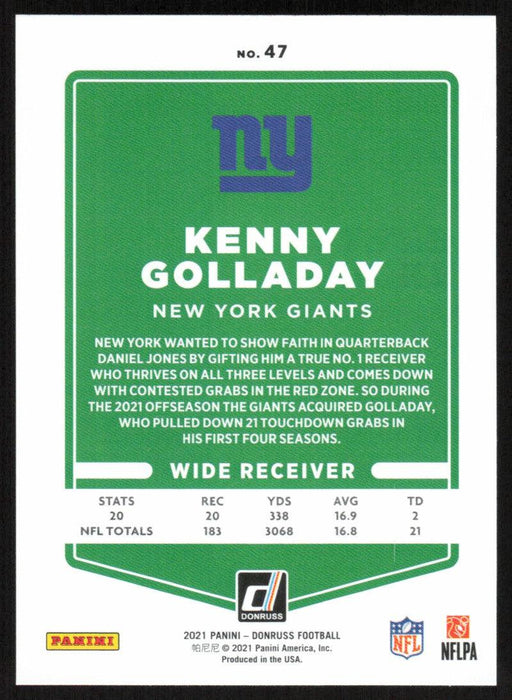 Kenny Golladay 2021 Donruss Football # 47 New York Giants Base - Collectible Craze America