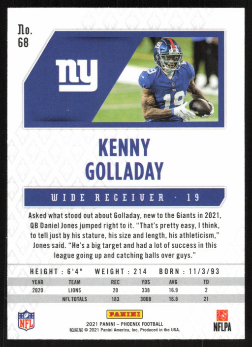 Kenny Golladay 2021 Panini Phoenix # 68 New York Giants Base - Collectible Craze America