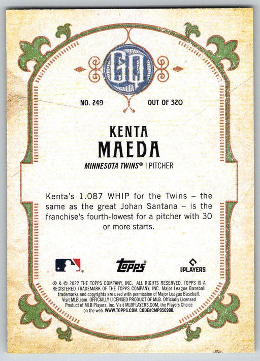 Kenta Maeda 2022 Topps Gypsy Queen # 249 Minnesota Twins - Collectible Craze America