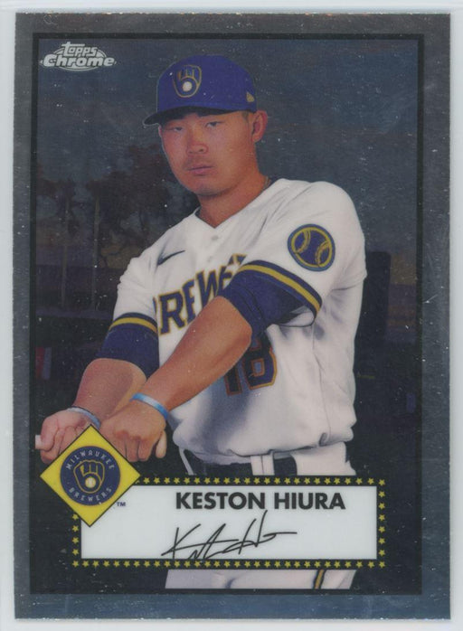 Keston Hiura 2021 Topps Chrome Platinum Anniversary # 150 Milwaukee Brewers - Collectible Craze America