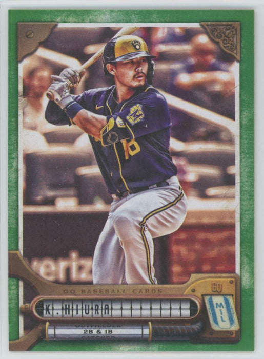 Keston Hiura 2022 Topps Gypsy Queen # 166 Green Border Milwaukee Brewers - Collectible Craze America