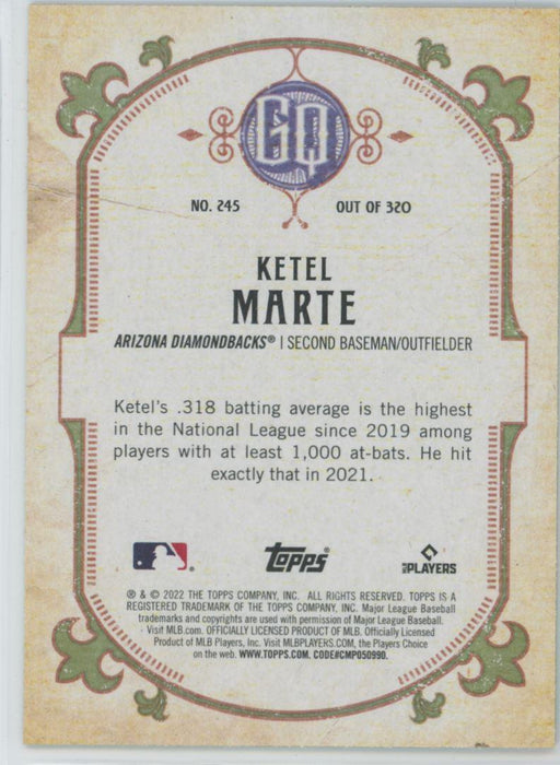 Ketel Marte 2022 Topps Gypsy Queen # 245 Green Arizona Diamondbacks - Collectible Craze America