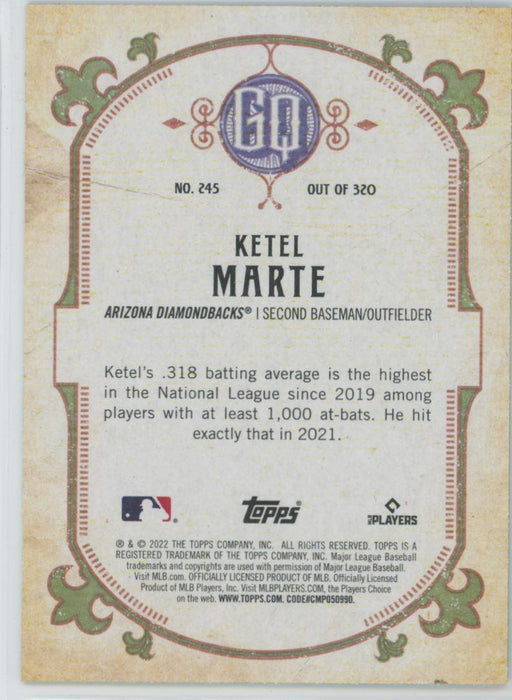 Ketel Marte 2022 Topps Gypsy Queen # 245 Green Arizona Diamondbacks - Collectible Craze America