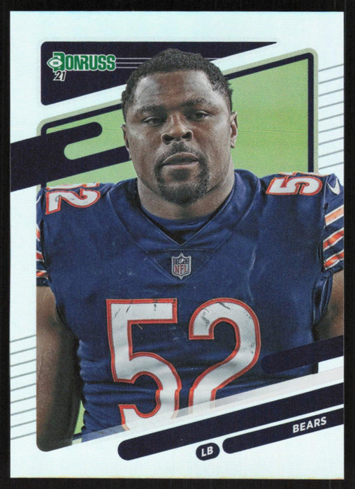 Khalil Mack 2021 Donruss Football # 203 No Name Silver Foil Chicago Bears - Collectible Craze America