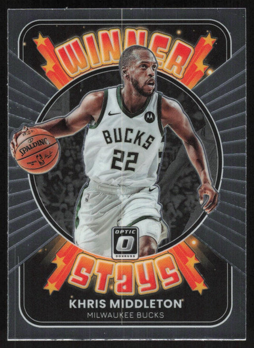 Khris Middleton 2021 Panini Donruss Optic # 2 Winner Stays Milwaukee Bucks - Collectible Craze America