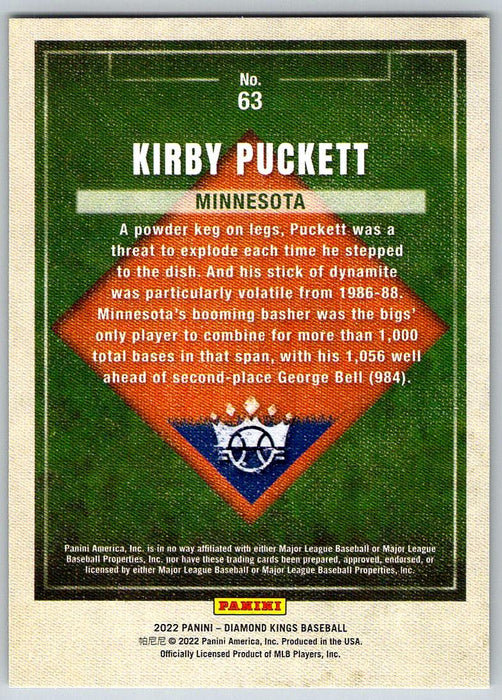 Kirby Puckett 2022 Panini Diamond Kings # 63 Minnesota Twins - Collectible Craze America