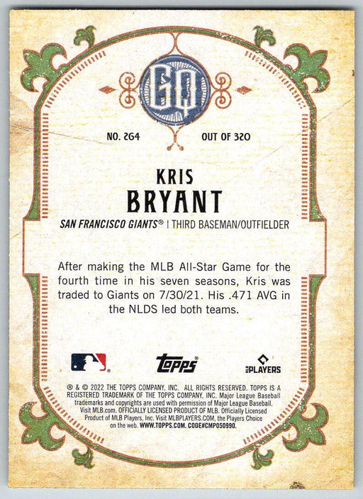 Kris Bryant 2022 Topps Gypsy Queen # 264 San Francisco Giants - Collectible Craze America