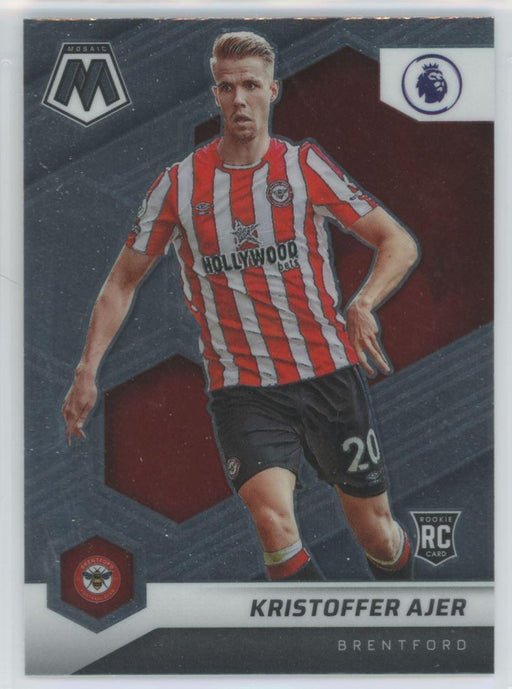 Kristoffer Ajer 2021 Panini Mosaic Premier League # 76 RC Brentford - Collectible Craze America