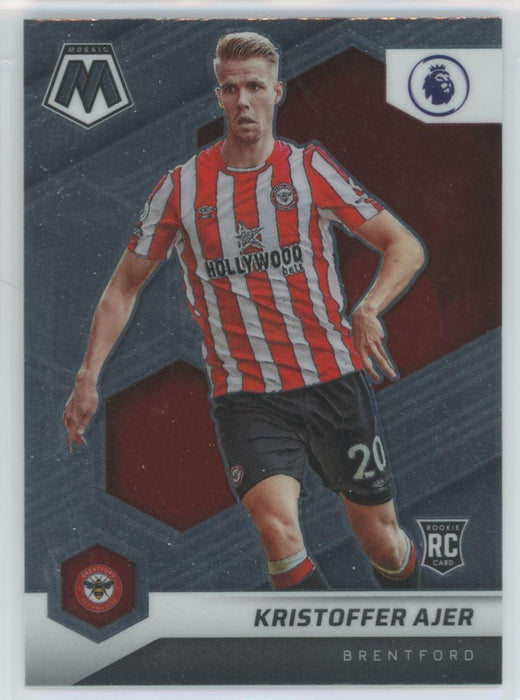 Kristoffer Ajer 2021 Panini Mosaic Premier League # 76 RC Brentford - Collectible Craze America