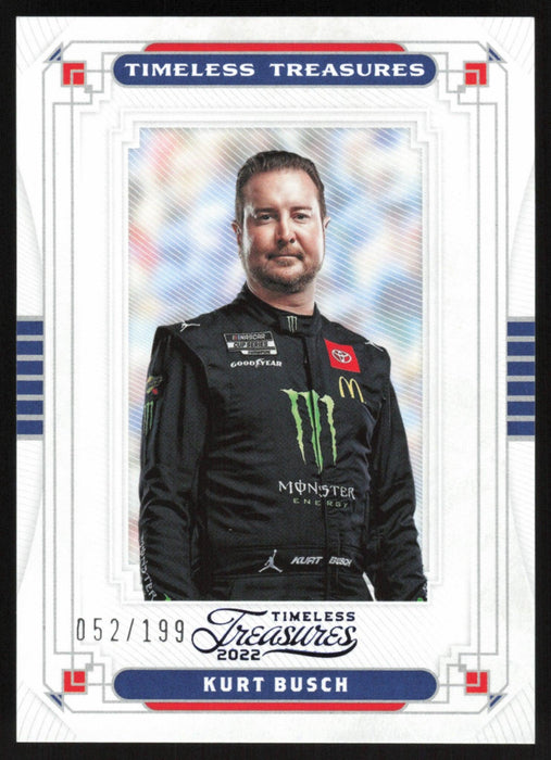 Kurt Busch 2022 Panini Chronicles Racing Timeless Treasures # 9 Blue 52/199 - Collectible Craze America