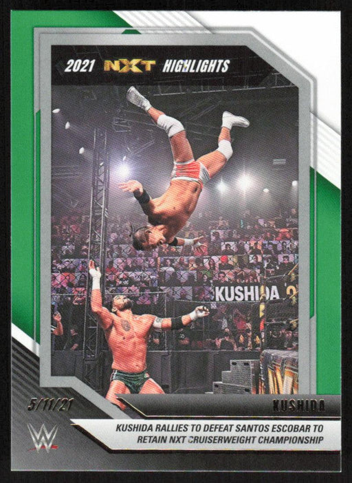 Kushida 2022 Panini WWE NXT # 17 2021 NXT Highlights Green NXT - Collectible Craze America