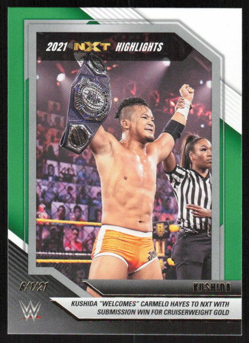 Kushida 2022 Panini WWE NXT # 18 2021 NXT Highlights Green NXT - Collectible Craze America