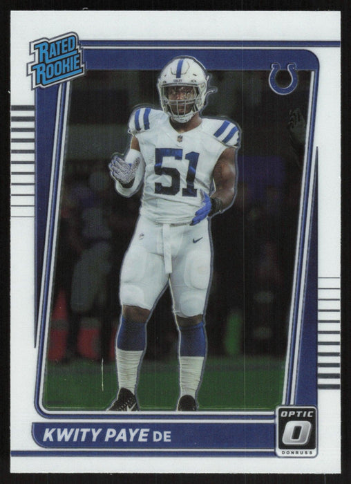 Kwity Paye 2021 Donruss Optic Rated Rooke # 248 RC Indianapolis Colts Base - Collectible Craze America