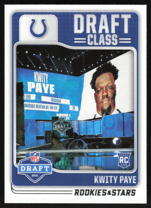 Kwity Paye 2021 Panini Rookie & Stars # DC-19 RC Draft Class Indianapolis Colts - Collectible Craze America