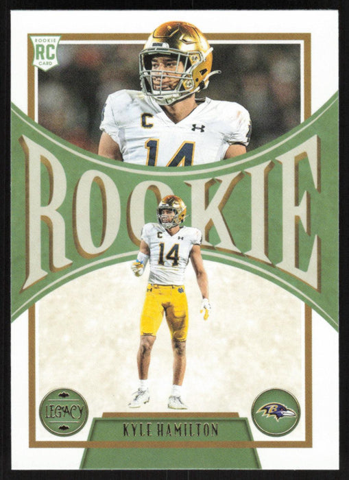 Kyle Hamilton 2022 Panini Legacy Rookie # 172 RC Baltimore Ravens Base - Collectible Craze America