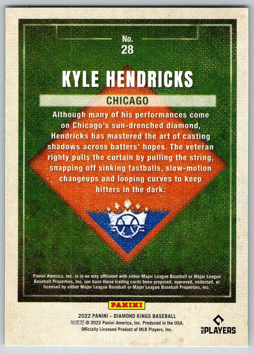 Kyle Hendricks 2022 Panini Diamond Kings # 28 Chicago Cubs - Collectible Craze America