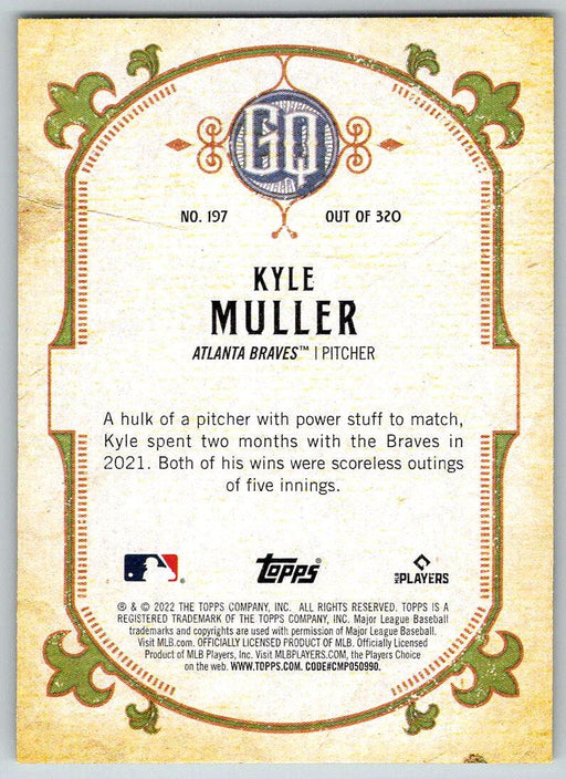 Kyle Muller 2022 Topps Gypsy Queen # 197 RC Atlanta Braves - Collectible Craze America