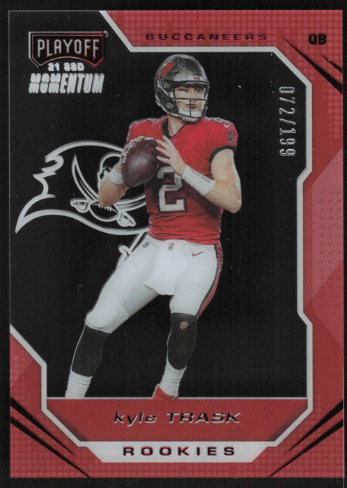 Kyle Trask 2021 Panini Chronicles Playoff Momentum # PMR-20 RC Red 72/199 Tampa Bay Buccaneers - Collectible Craze America