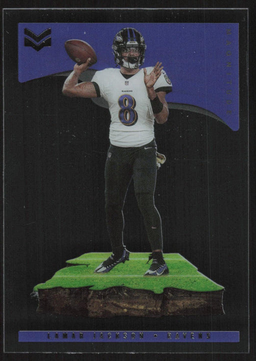 Lamar Jackson 2021 Panini Chronicles Stars & Stripes Magnitude # MAG-25 Baltimore Ravens - Collectible Craze America