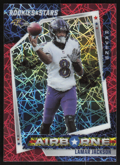 Lamar Jackson 2021 Panini Rookies & Stars # AB-9 Airborne Longevity Baltimore Ravens - Collectible Craze America