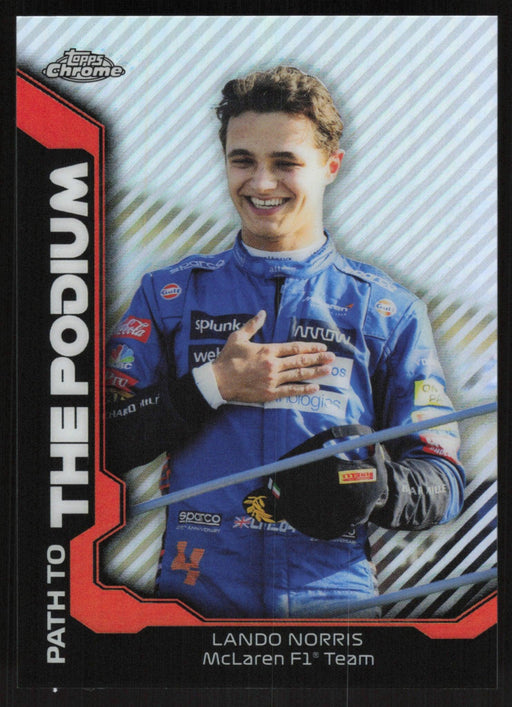 Lando Norris 2021 Topps Chrome Formula 1 Path to the Podium # PTP-LN Insert - Collectible Craze America