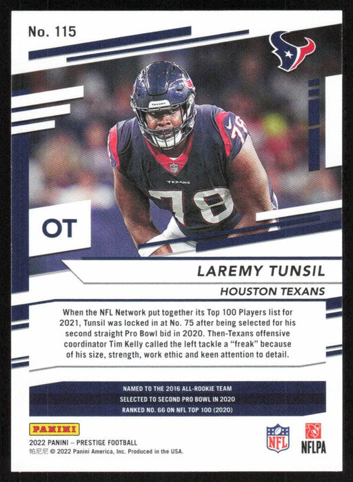 Laremy Tunsil 2022 Panini Prestige # 115 Houston Texans - Collectible Craze America