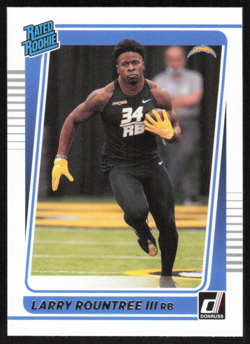 Larry Rountree III 2021 Donruss Football # 296 RC Los Angeles Chargers Rated Rookie Base - Collectible Craze America