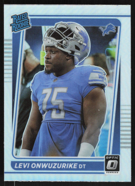 Levi Onwuzurike 2021 Donruss Optic Rated Rookie # 270 RC Silver Prizm Detroit Lions - Collectible Craze America