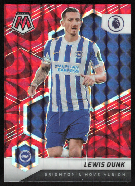 Lewis Dunk 2021 Panini Mosaic Premier League # 116 Reactive Red Brighton & Hove Albion - Collectible Craze America