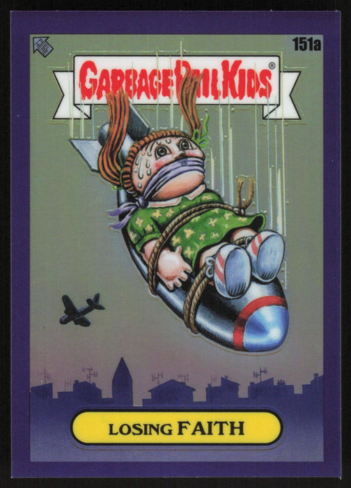 Losing FAITH 2021 Topps Chrome Garbage Pail Kids Original Series 4 # 151A Purple Refractor 132/250 - Collectible Craze America