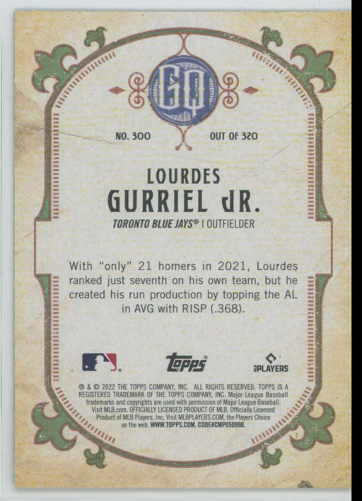 Lourdes Gurriel Jr. 2022 Topps Gypsy Queen # 300 Green Border Toronto Blue Jays - Collectible Craze America