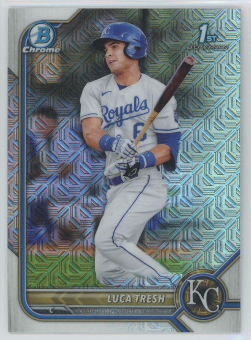 Luca Tresh 2022 Bowman Chrome Prospects # BCP-136 Mojo Refrctor Kansas City Royals - Collectible Craze America