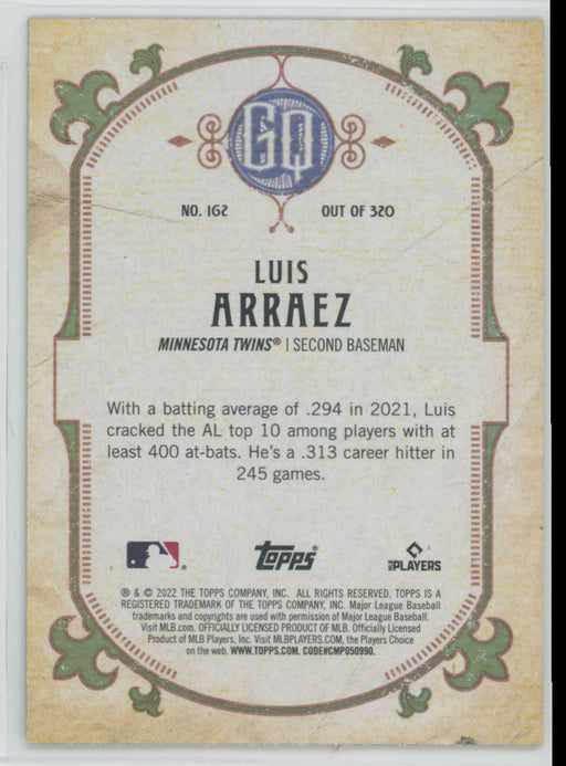 Luis Arraez 2022 Topps Gypsy Queen # 162 Green Border Minnesota Twins - Collectible Craze America