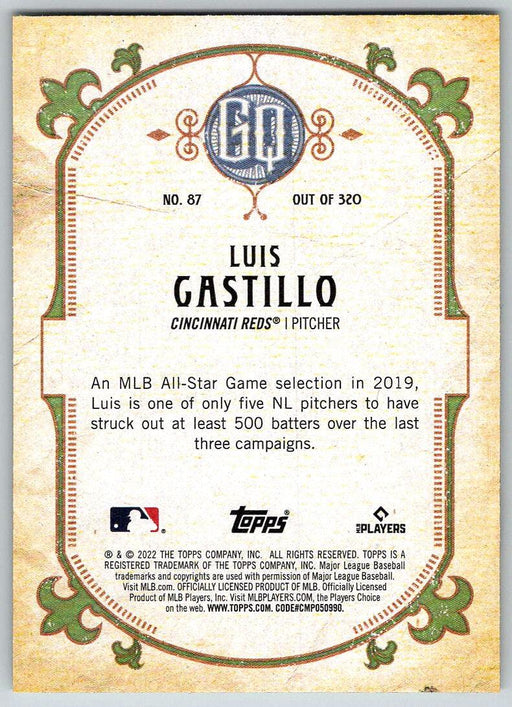 Luis Castillo 2022 Topps Gypsy Queen # 87 Cincinnati Reds - Collectible Craze America