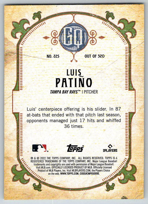 Luis Patino 2022 Topps Gypsy Queen # 225 Tampa Bay Rays - Collectible Craze America