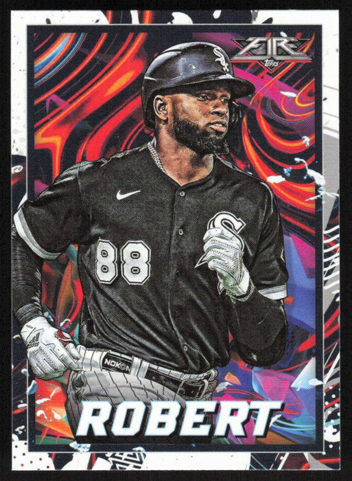 Luis Robert 2022 Topps Fire Baseball # 24 Chicago White Sox Base - Collectible Craze America